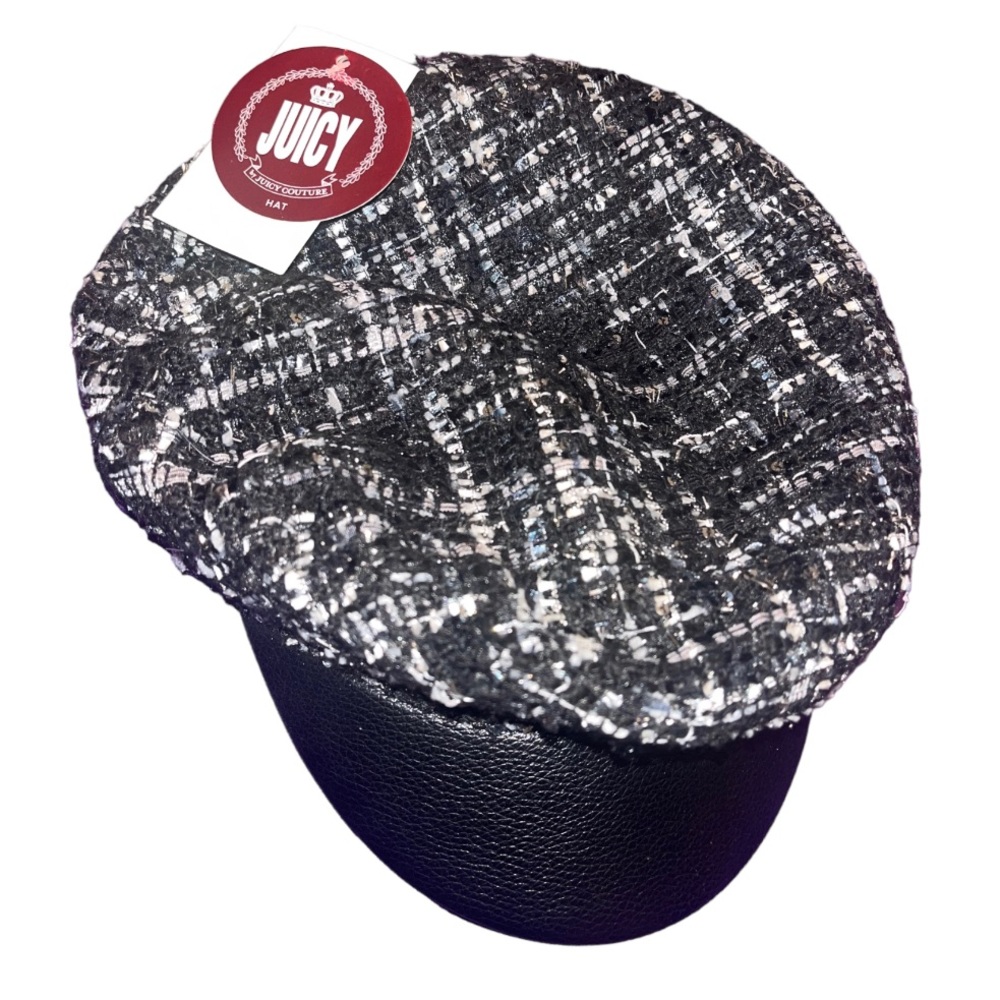 Juicy Couture Tweed Wool Newsboy Hat